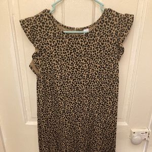 Cheetah Print Casual Dress